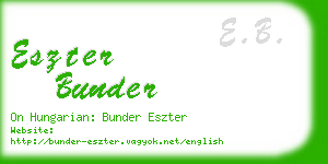 eszter bunder business card